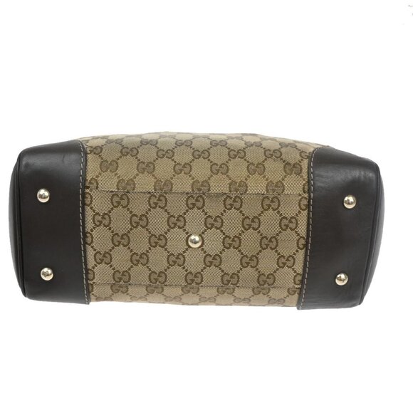 GUCCI GG Pattern Sherry Shoulder Tote Bag Canvas Leather Brown Italy 02EE983 - Picture 6 of 16